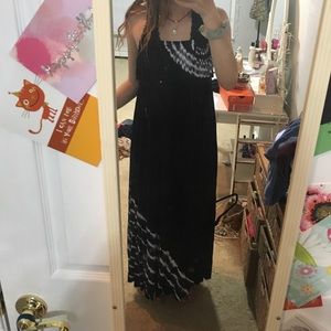 Long blue tie dye dress!